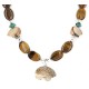 .925 Sterling Silver Certified Authentic Navajo Natural Turquoise Jasper Tigers Eye Heishi Native American Necklace 25342-1