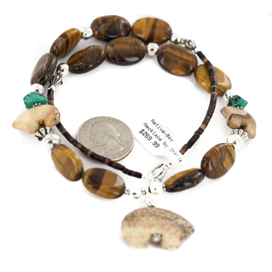 .925 Sterling Silver Navajo Natural Turquoise Jasper Tigers Eye Heishi Native American Necklace 25342-1 .925 Sterling Silver Navajo Natural Turquoise Jasper Tigers Eye Heishi Native American Necklace 25342-1