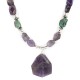 .925 Sterling Silver Certified Authentic Navajo Natural Turquoise Amethyst Native American Necklace 25342-3 .925 Sterling Silver Certified Authentic Navajo Natural Turquoise Amethyst Native American Necklace 25342-3