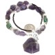 .925 Sterling Silver Certified Authentic Navajo Natural Turquoise Amethyst Native American Necklace 25342-3 .925 Sterling Silver Certified Authentic Navajo Natural Turquoise Amethyst Native American Necklace 25342-3