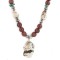 .925 Sterling Silver Certified Authentic Navajo White Howlite Jasper Native American Necklace 750227-2