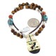 Bird Certified Authentic Navajo .925 Sterling Silver Inlay Natural Spiderweb Turquoise Mother of Pearl Hematite Tigers Eye Native American Necklace 750224-2