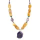 .925 Sterling Silver Navajo Natural Turquoise Agate Charoite Amethyst Native American Necklace 25342-2 .925 Sterling Silver Navajo Natural Turquoise Agate Charoite Amethyst Native American Necklace 25342-2