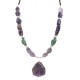 .925 Sterling Silver Certified Authentic Navajo Natural Turquoise Amethyst Native American Necklace 25342-3 .925 Sterling Silver Certified Authentic Navajo Natural Turquoise Amethyst Native American Necklace 25342-3