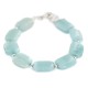 Navajo Nickel Certified Authentic Natural Blue Quartz Native American Bracelet 13175