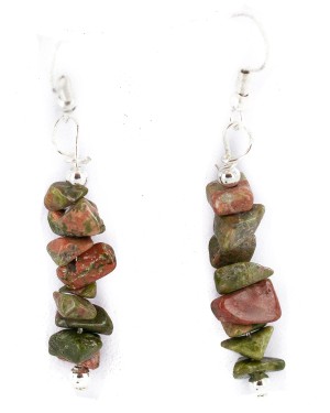 .925 Sterling Silver Hooks Certified Authentic Navajo Natural Green Jasper Native American Dangle Earrings 18290-2 .925 Sterling Silver Hooks Certified Authentic Navajo Natural Green Jasper Native American Dangle Earrings 18290-2