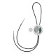 Feather .925 Sterling Silver Certified Authentic Handmade Navajo Native American Natural Turquoise Bolo Tie 34193