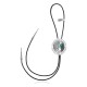 Feather .925 Sterling Silver Certified Authentic Handmade Navajo Native American Natural Turquoise Bolo Tie 34193