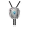 Handmade Navajo .925 Sterling Silver Native American Natural Turquoise Bolo Tie 34196