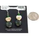 .925 Sterling Silver Hooks Navajo Natural Green Jasper Mother of Pearl Native American Dangle Earrings 17876-2 .925 Sterling Silver Hooks Navajo Natural Green Jasper Mother of Pearl Native American Dangle Earrings 17876-2