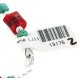 Navajo .925 Sterling Silver Certified Authentic Natural Turquoise Coral Native American Bracelet 13176-2