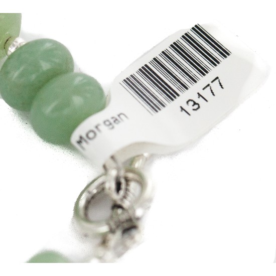 Navajo Nickel Certified Authentic Natural Jade Native American Bracelet 13177