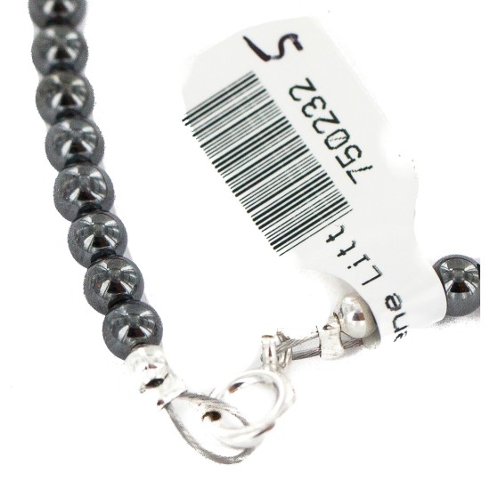 .925 Sterling Silver Certified Authentic Navajo Natural Hematite Coral Native American Necklace 750232-5 .925 Sterling Silver Certified Authentic Navajo Natural Hematite Coral Native American Necklace 750232-5