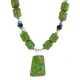 .925 Sterling Silver Certified Authentic Navajo Natural Turquoise Black Onyx Gaspeite Native American Necklace 750230-8