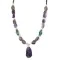 .925 Sterling Silver Navajo Natural Turquoise Amethyst Native American Necklace 750230-2