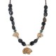 .925 Sterling Silver Certified Authentic Navajo Natural Turquoise Jasper Blue Tigers Eye Heishi Native American Necklace 750232-2