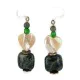 .925 Sterling Silver Hooks Navajo Natural Green Jasper Mother of Pearl Native American Dangle Earrings 17876-2 .925 Sterling Silver Hooks Navajo Natural Green Jasper Mother of Pearl Native American Dangle Earrings 17876-2