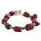 Navajo Nickel Natural Turquoise Coral Hematite Native American Bracelet 13176-3 Navajo Nickel Natural Turquoise Coral Hematite Native American Bracelet 13176-3