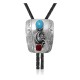 Feather .925 Sterling Silver Certified Authentic Handmade Navajo Native American Natural Turquoise Coral Bolo Tie 34202