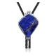 Handmade Certified Authentic Navajo .925 Sterling Silver Native American Lapis Lazuli Bolo Tie 34203