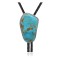 Handmade Certified Authentic Navajo .925 Sterling Silver Native American Natural Turquoise Bolo Tie 34205