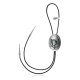 Feather .925 Sterling Silver Certified Authentic Handmade Navajo Native American Natural Turquoise Bolo Tie 34208
