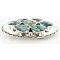 Nuggets Navajo .925 Sterling Silver Natural Turquoise Native American Buckle 10527-2