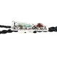 Handmade Certified Authentic Navajo .925 Sterling Silver Natural Turquoise Jasper Native American Bolo Tie  24390-2