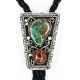 Handmade Certified Authentic Navajo .925 Sterling Silver Natural Turquoise Jasper Native American Bolo Tie  24390-2