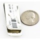 Handmade Certified Authentic Navajo Nickel and .925 Sterling Silver Natural Turquoise Coral Native American Money Clip 10525-5