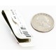 Handmade Certified Authentic Navajo Nickel and .925 Sterling Silver Natural Turquoise Coral Native American Money Clip 10525-6