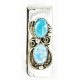 Handmade Certified Authentic Navajo Nickel and .925 Sterling Silver Natural Turquoise Native American Money Clip 10525-1 Handmade Certified Authentic Navajo Nickel and .925 Sterling Silver Natural Turquoise Native American Money Clip 10525-1