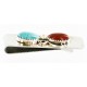 Handmade Certified Authentic Navajo Nickel and .925 Sterling Silver Natural Turquoise Red Jasper Native American Money Clip 10525-9