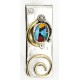 Handmade Certified Authentic Navajo Nickel and Brass Inlaid Natural Multicolor Stones Native American Money Clip 10525-10