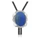 Feather .925 Sterling Silver Handmade Navajo Native American Lapis Bolo Tie 34118 Feather .925 Sterling Silver Handmade Navajo Native American Lapis Bolo Tie 34118