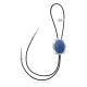 Feather .925 Sterling Silver Certified Authentic Handmade Navajo Native American Lapis Bolo Tie 34118