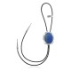 Feather .925 Sterling Silver Certified Authentic Handmade Navajo Native American Lapis Bolo Tie 34118