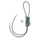 Feather .925 Sterling Silver Certified Authentic Handmade Navajo Native American Natural Turquoise Bolo Tie 34226