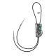 Feather .925 Sterling Silver Certified Authentic Handmade Navajo Native American Natural Turquoise Bolo Tie 34226
