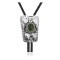 Wave .925 Sterling Silver Certified Authentic Handmade Navajo Native American Natural Turquoise Bolo Tie 34230