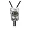 Wave .925 Sterling Silver Handmade Navajo Native American Natural Turquoise Bolo Tie 34230
