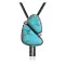 Handmade Navajo .925 Sterling Silver Native American Natural Turquoise Bolo Tie 34232