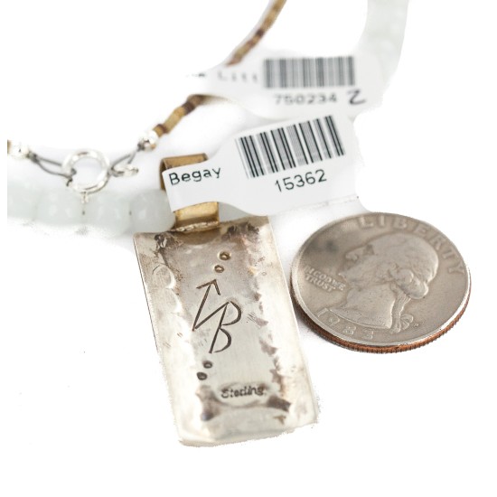 12kt Gold Filled and .925 Sterling Silver Handmade Certified Authentic Navajo Natural Turquoise Lapis Quartz Native American Necklace 15362-750234-2 12kt Gold Filled and .925 Sterling Silver Handmade Certified Authentic Navajo Natural Turquoise Lapis Quartz Native American Necklace 15362-750234-2