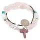 Cross .925 Sterling Silver Navajo Natural Turquoise Opalite Pink Quartz Charoite Native American Necklace 750237-10 Cross .925 Sterling Silver Navajo Natural Turquoise Opalite Pink Quartz Charoite Native American Necklace 750237-10