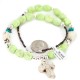 Cross .925 Sterling Silver Certified Authentic Navajo White Howlite Gaspeite Native American Necklace 750237-9