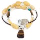 .925 Sterling Silver Certified Authentic Navajo Natural Turquoise Tigers Eye Agate Native American Necklace 750238-1