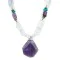 .925 Sterling Silver Navajo Natural Turquoise Amethyst Opalite Native American Necklace 750240-3 .925 Sterling Silver Navajo Natural Turquoise Amethyst Opalite Native American Necklace 750240-3