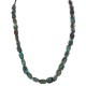 .925 Sterling Silver Certified Authentic Navajo Natural Spideweb Turquoise Native American Necklace 10225-101