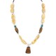 .925 Sterling Silver Certified Authentic Navajo Natural Turquoise Tigers Eye Agate Native American Necklace 750238-1