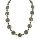 .925 Sterling Silver Certified Authentic Navajo Turquoise Bloodstone Hematite Native American Necklace 750240-2